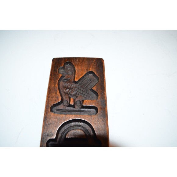 Vtg Primitive Hand Carved Wood Dutch Butter Candy Cookie Mold Springerle - Picture 3 of 9